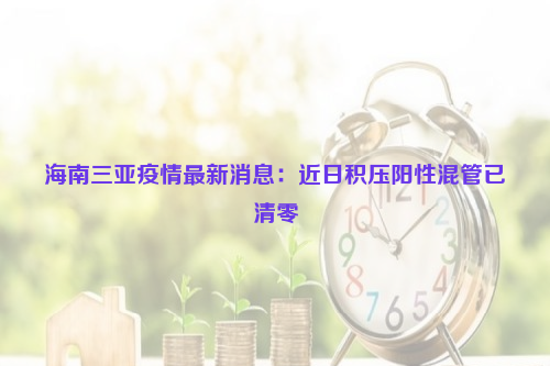 海南三亞疫情最新消息：近日積壓陽性混管已清零